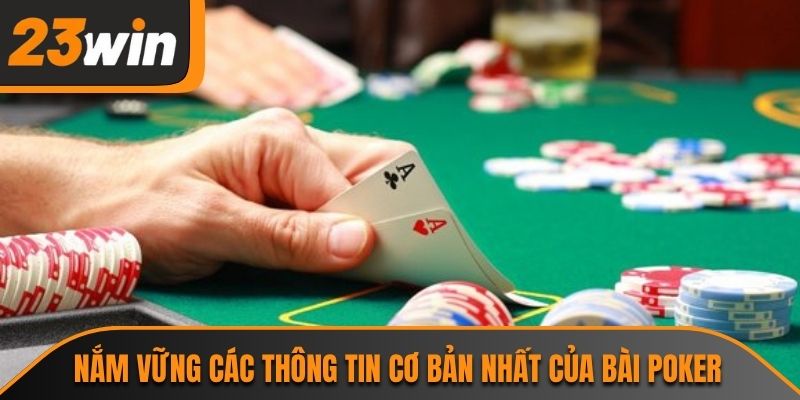 Nắm vững các thông tin cơ bản nhất của bài poker