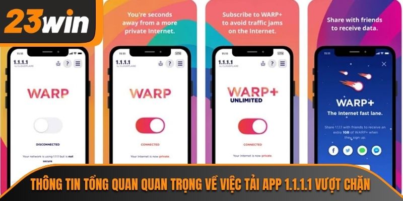 Thông tin tổng quan quan trọng về việc tải app 1.1.1.1 vượt chặn